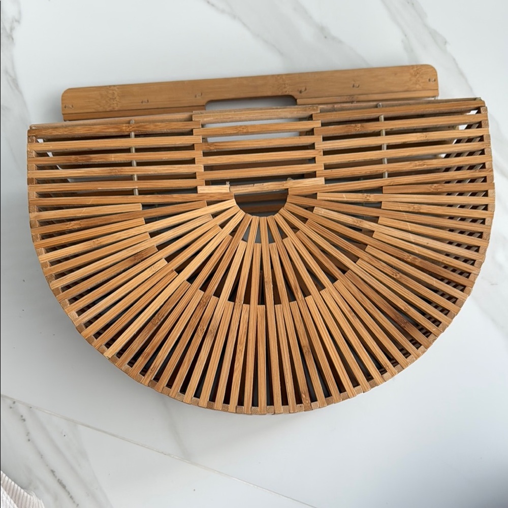 Bamboo Half-Moon Handbag